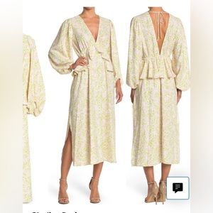 Topshop ruffle floral print maxi dress